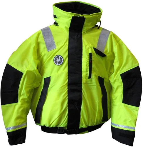 First Watch AB-1100 Flotación Bomber Chaqueta - Hi-Vis Amarillo/Negro - Grande
