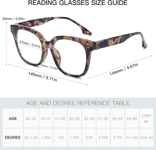 Miniatura 7 de Lentes de lectura para mujer, estilo Oprah, cuadrados, con bloqueo de luz azul y bisagra de resorte, anteojos cuadrados para computadora
