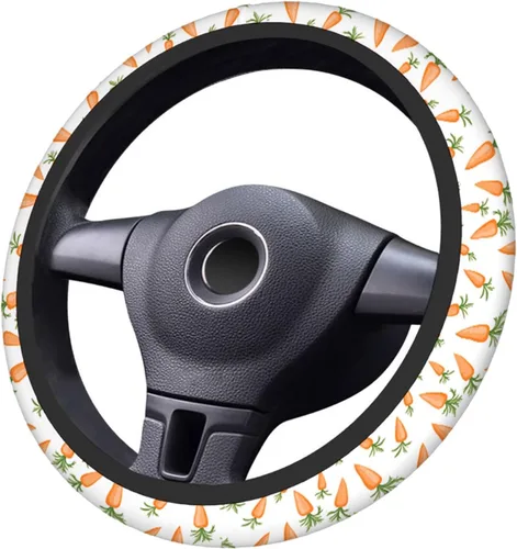 Miniatura 6 de Swono Funda para volante para hombres y mujeres, zanahorias de Pascua, naturaleza linda, universal, 15 pulgadas, antideslizante, sin olor