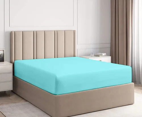 1 sábana bajera de tamaño individual, sábana bajera 100% algodón orgánico, sábana bajera suave de 800 hilos, calidad de hotel suave, bolsillo