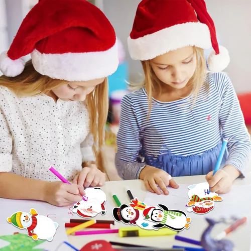 Miniatura 6 de 12 estilos, 240 páginas, notas adhesivas de Navidad, bloc de notas, muñeco de nieve, autoadhesivo, bloc de notas para Navidad, vacaciones, hogar