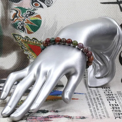 Miniatura 7 de Amandastone Pulsera elástica de cuentas redondas de 0.315 in con piedras preciosas naturales de 7 pulgadas