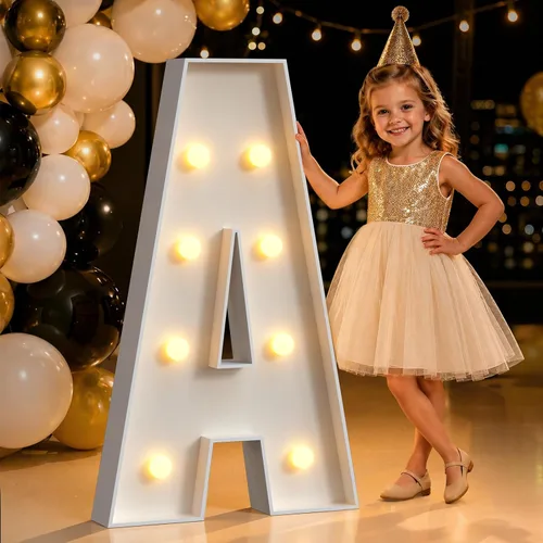 Miniatura 15 de Mixifox Letras de marquesina de 3 pies en Y, letras grandes iluminadas de 3 pies de alto con luces, letra grande para boda, compromiso, graduación
