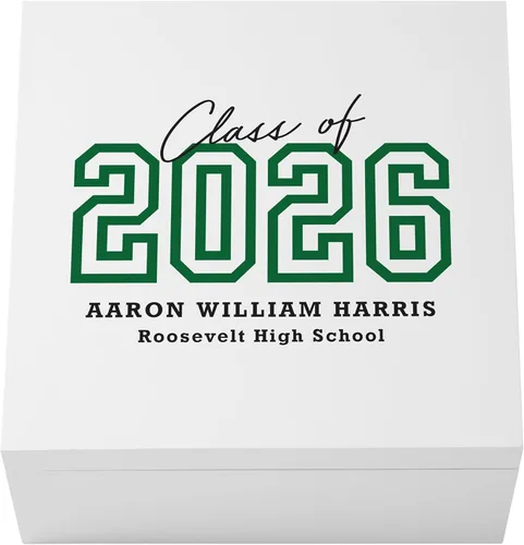 Miniatura 26 de Let's Make Memories Caja de recuerdos personalizada, para la clase de graduación de 2026 o cualquier año, caja de recuerdos de graduados