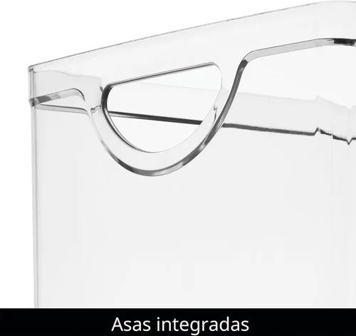 Miniatura 5 de iDesign Contenedor de Almacenamiento Apilable de Plástico Transparente Extra Largo, Organizador para Armario de Cocina o Despensa