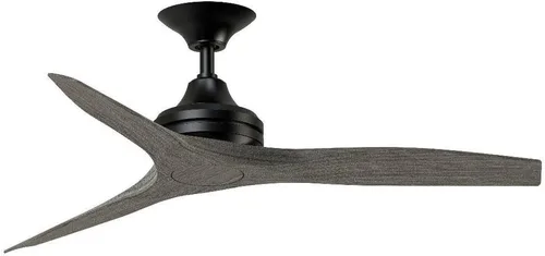 Miniatura 14 de Fanimation Spitfire - Ventilador de techo de 3 aspas, 12 pulgadas de alto y 48 pulgadas de ancho, acabado negro, color hoja de madera de whisky