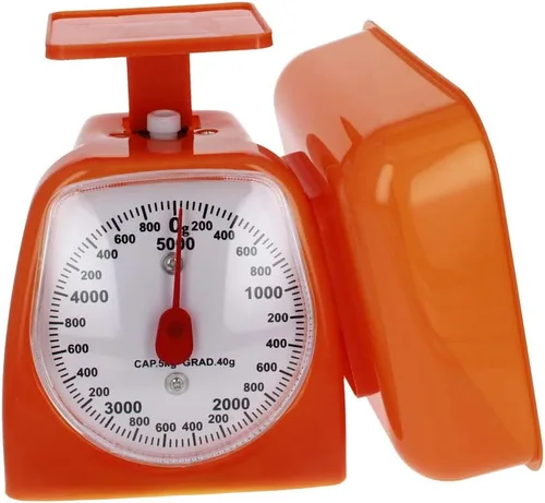 Utoolmart Báscula mecánica de cocina - Báscula de alimentos dietéticos - con medidas de libras y kilogramos - Rango de medición 176.37 oz Precisión