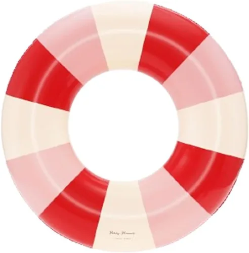 Miniatura 41 de Petites Pommes Flotador de piscina a rayas para niños y niños pequeños, tubo interior duradero, diseño de rayas clásico impreso a mano, dona