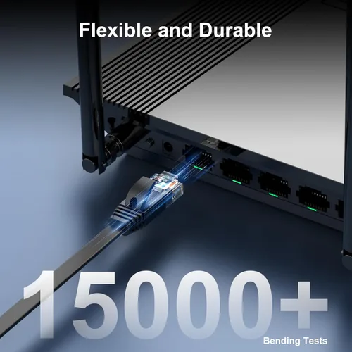 Miniatura 6 de Cable Ethernet Cat 6 de 100 pies, para interiores y exteriores, red de Internet de alta velocidad de 10 Gbps, cable de conexión Ethernet plano