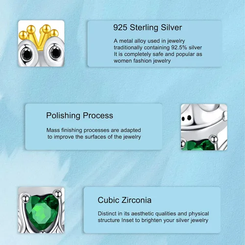 Miniatura 67 de Dijes de plata de ley 925 de dibujos animados de pato, ratón, oso, elefante, dragón chino, cuentas colgantes para pulseras y collares, joyería