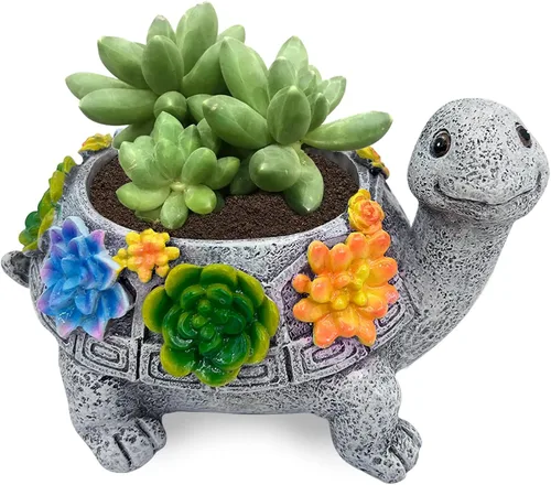 Miniatura 12 de Maceta con Rostro - Macetas Dobles para Plantas de Interior y Exterior, Resina, Cabeza de Planta con Agujero de Drenaje, Linda Cara de Dama, Macetas