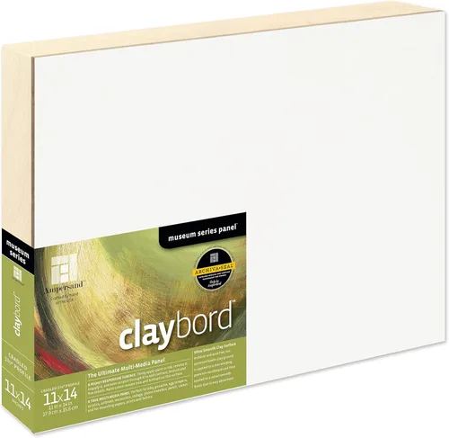Miniatura 18 de Ampersand Art Supply Panel de pintura de madera: Serie Museo Claybord, 10 "x 10", 2" Perfil con acunado Perfil con cuna de 2