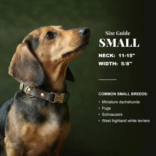 Miniatura 6 de Collares para perros personalizados, collar de piel sintética suave personalizada con nombre de mascota y número de teléfono para perros pequeños