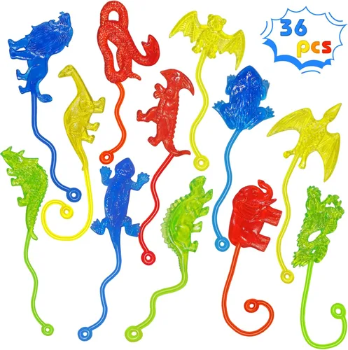 Miniatura 15 de Sticky Hands a Granel 36 Piezas Favores de Fiesta de Tractores y Autos para Niños Juguetes de Mano Pegajosa Elástica con Forma de Tractores Rellenos