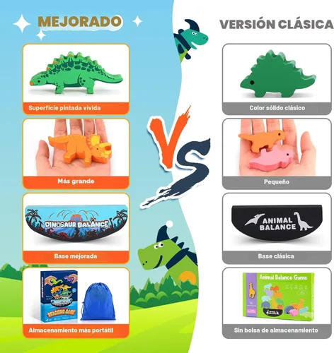 Miniatura 4 de IPOURUP Juguetes de dinosaurio para niños de 3 a 5: juguetes Montessori apilables de madera para niños de 3, 4, 5, 6, 7, 8 años, regalos