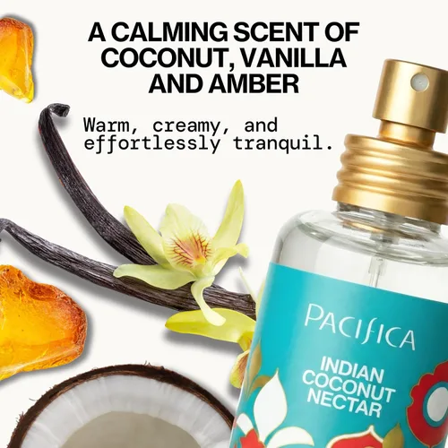 Miniatura 3 de Pacifica Aerosol de Perfume de Néctar de Coco Indio – Fragancia Tropical de Vainilla y Coco, Perfume Encaparable de Playa para Mujeres, Fórmula