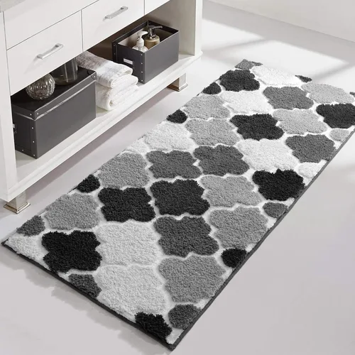 Miniatura 32 de DEXDE Alfombras de Baño Corredor 24x47 pulgadas Alfombra de Baño Larga Antideslizante Suave Lavable Alfombras de Baño Grandes para Baño Dormitorio