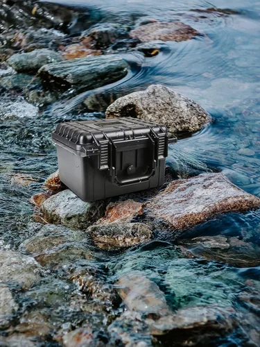 Miniatura 7 de Olympia Funda rígida impermeable de 10.47" con espuma personalizable DIY, apta para el uso de equipo, accesorios, cámara, etc