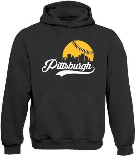 Miniatura 26 de Xtreme Apparrel Cityscape Skyline - Sudadera con capucha para hombre para fanáticos del béisbol