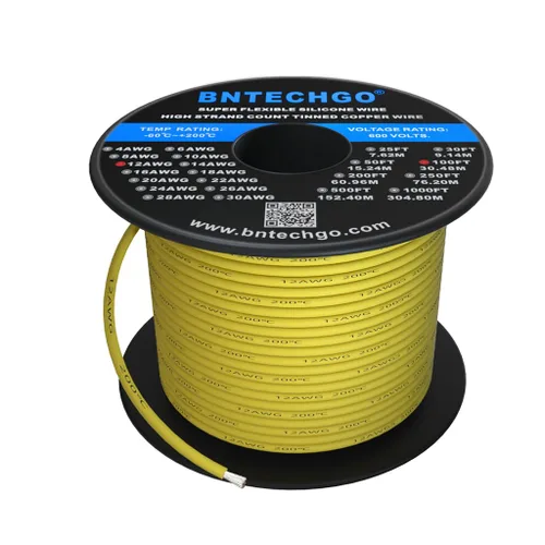 Miniatura 31 de BNTECHGO Carrete de alambre de silicona calibre 12, 50 pies, color marrón, flexible, 12 AWG, alambre de cobre estañado trenzado