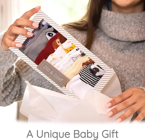 Miniatura 7 de ZIRI ZANE Juego de regalo de calcetines para bebé regalos para bebés recién nacidos para niños y niñas 7 pares únicos bonito y divertido regalo