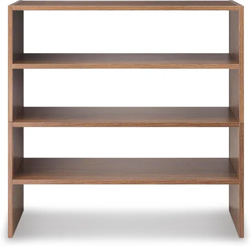 Miniatura 6 de Whitmor - Estante para zapatos apilable de madera con 2 estantes, nogal, 61 centímetros, paquete de 2