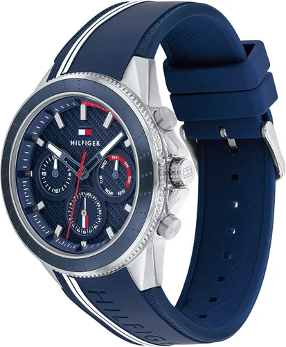 Miniatura 2 de Tommy Hilfiger Mens Quartz Multifunction Stainless Steel and Silicon Strap Sporty Watch