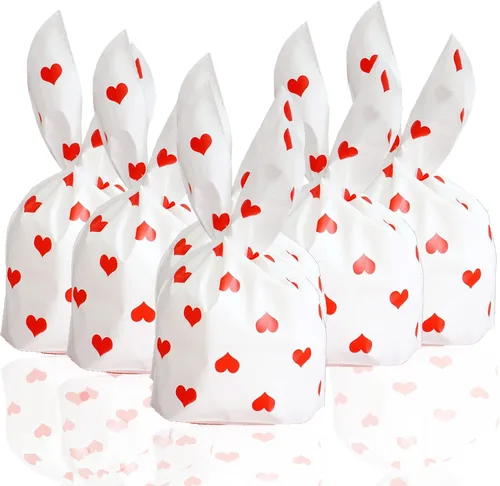 Miniatura 9 de eyigylyo Bolsa de arpillera de corazón para el día de San Valentín con cordón, 12 bolsas de dulces de San Valentín, bolsas de joyería para el día