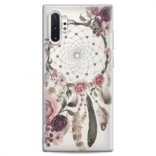 Miniatura 13 de Funda compatible con Samsung S25 S24 S23 FE S22 Plus S21 Ultra S20+ S10e Note 20 S9 Clear Tribal Totem Design Print Phone Cute Pink Feather Catcher