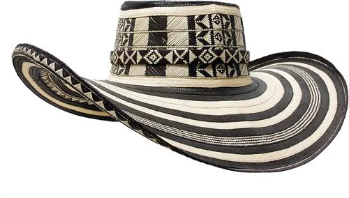 Sombrero colombiano Sombrero Sinuano Arrow Cane Caña Flecha Vueltiao Hecho por Auténticos Indígenas Colombianos