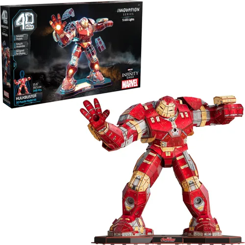Miniatura 12 de 4D Build, Marvel Spider-Man - Kit de modelo de rompecabezas 3D con soporte, 82 piezas, decoración de escritorio de Spider-Man, juguetes