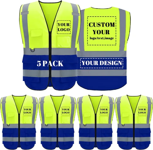Miniatura 30 de BeautyWill Chaleco de seguridad personalizado con logotipo Clase 2 Chaleco reflectante de alta visibilidad Chaleco de trabajo protector