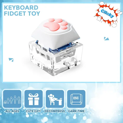 Miniatura 5 de Llavero de Teclado Juguetes Sensoriales Fidget, Clicker Fidget para Alivio del Estrés TDAH Autismo