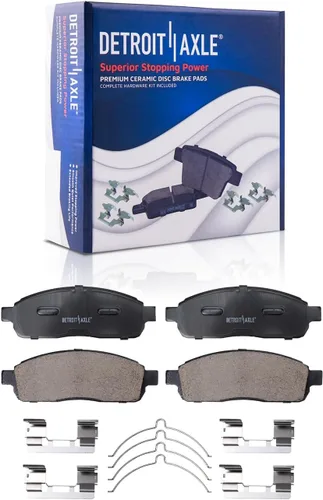 Miniatura 6 de Detroit Axle - Kit de frenos RWD para Ford F-150 Lincoln Mark LT 2004-2008, frenos de disco perforados y ranurados, rotores pastillas de freno