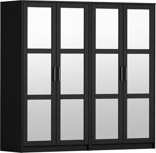 Miniatura 3 de Palace Imports Armario urbano de 4 puertas de madera maciza 100% con puertas espejadas