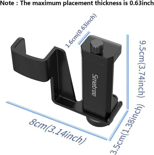 Miniatura 4 de Smatree OSMO Pocket 2 - Juego de 2 soportes para teléfono, accesorios de expansión con tornillo de rosca de 1/4 pulgadas compatible con DJI OSMO
