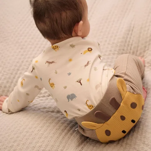 Miniatura 5 de MORI Baby Supreme Comfort - Body de manga larga para niños y niñas, mameluco unisex con cuello sobre y sin níquel