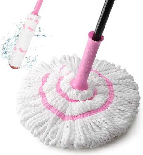 Miniatura 11 de KeFanta Trapeador autoescurridor para limpieza de suelos, fregona de microfibra con mango largo de 57 pulgadas, fácil de escurrir para cocina