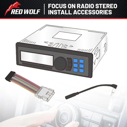 Miniatura 7 de RED WOLF Arnés de cableado estéreo con adaptador de antena Fakra para BMW 3/5, Volkswagen 2004-2015, Audi 2002-2010 Mercedes-Benz 2007-2015 Montaje