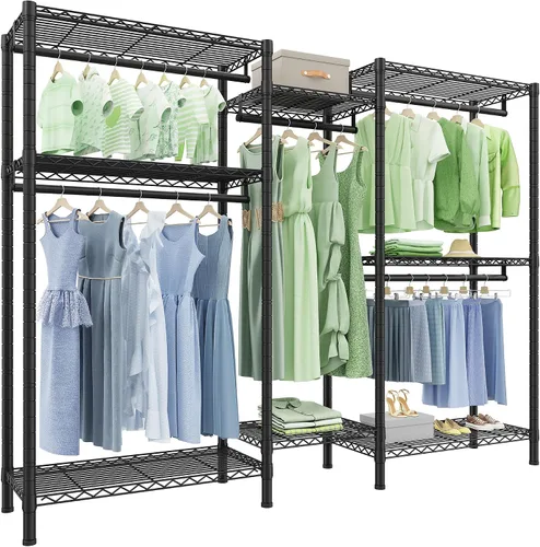 Miniatura 11 de Raybee Perchero de Ropa de Servicio Pesado Capacidad de Carga 795 LBS Percheros de Ropa Portátiles para Colgar Ropa Perchero Ajustable, 56" An x 16