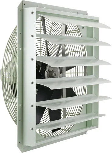 Miniatura 6 de iLIVING ILG8SF24V-T ventilador de obturador de 24 pulgadas para ático, garaje, cultivo, ventilación con termostato de 2 velocidades, cable de 6 pies
