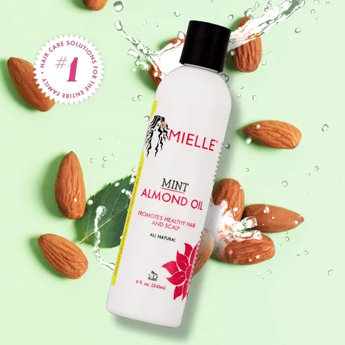 Miniatura 6 de Mielle Organics Aceite de menta y almendras – Aceite ligero para el cuero cabelludo seco para bloquear la humedad y ayudar a fomentar un cabello más