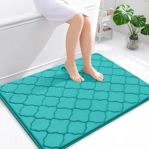 Miniatura 319 de OLANLY Alfombra de Baño de Espuma Viscoelástica de 24 x 16 pulgadas, Ultra Suave y Absorbente, Alfombras de Baño Antideslizantes, Cómodas, Lavables