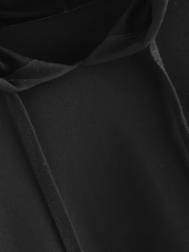 Miniatura 2 de Sudadera SweatyRocks corta con capucha, manga larga, con estampado de gato, para mujer