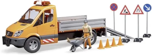 Miniatura 2 de Bruder 02677 MB Sprinter Municipal con controlador, módulo de luz + sonido y accesorios