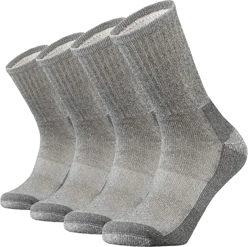 SOX TOWN Calcetines de lana merino que absorben la humedad para exteriores senderismo senderismo calcetines para hombres paquete de 4