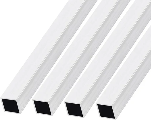 Miniatura 6 de METALLIXITY Tubo cuadrado de aluminio (0.787 in x 0.787 in x 0.059 in x 7.874 in) 4 piezas, tubo de aluminio 6063 - para muebles del hogar