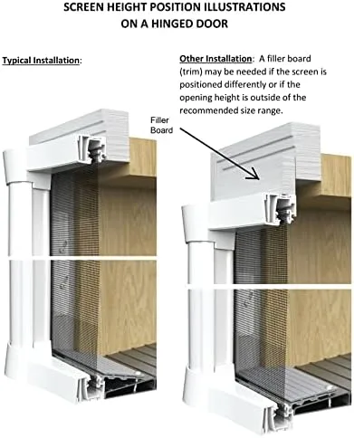 Miniatura 4 de Genius Cool - Puerta mosquitera retráctil para puertas francesas (doble), corta de 78 pulgadas de altura, color negro, fácil de instalar, puertas