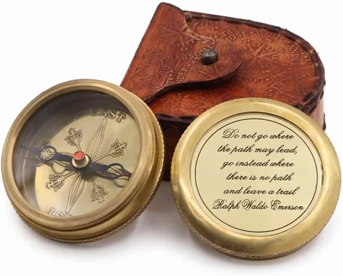 Miniatura 18 de Compass Gift for Mom/Dad, Vintage Pocket Compass Engraved with Go Confidently Customized Gifts for Women/Men, Baptism 2026 Communion Christian
