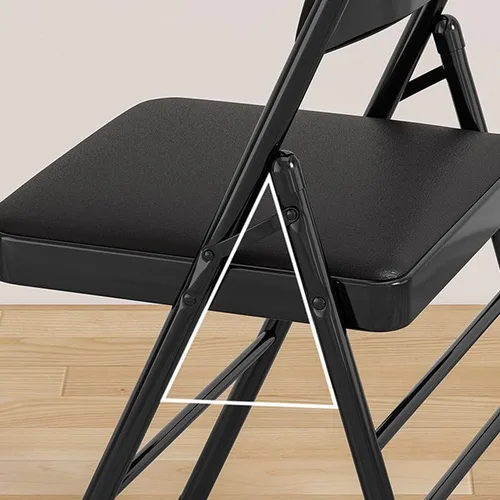 Miniatura 5 de Silla de conferencia plegable sin brazos, ligera, apilable para reuniones y invitados, para oficina, recepción, uso doméstico, diseño que ahorra
